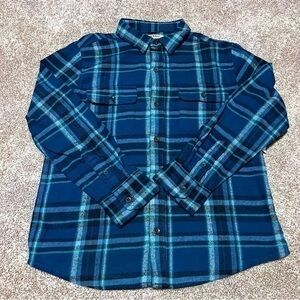 💚NWT Old Navy youth soft flannel button down shirt size large 10-12